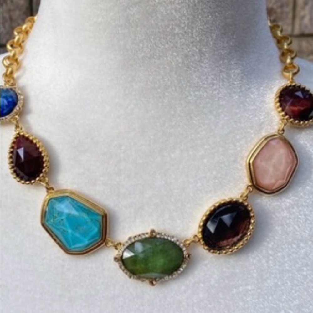 Elegant Multicolor Gemstone Necklace
